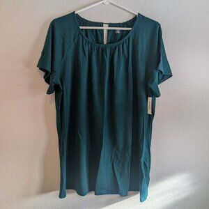 *5/$25* NWT! Women's Green Short Sleeve Shirt Blouse - Size XL